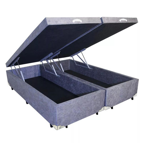 Cama Box Baú Queen 158 - Bello Box Suede ...