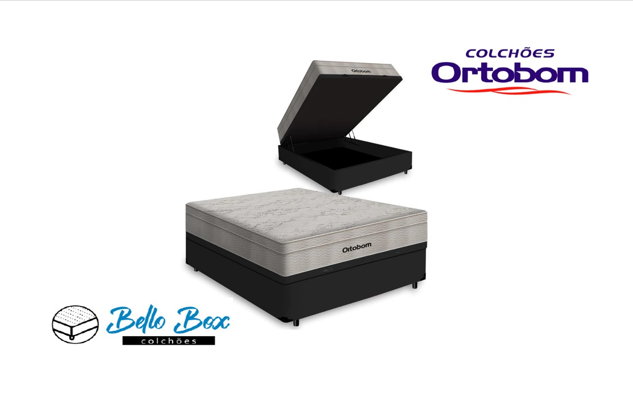 Cama Box Baú Casal 138 Tecido Sintético P...