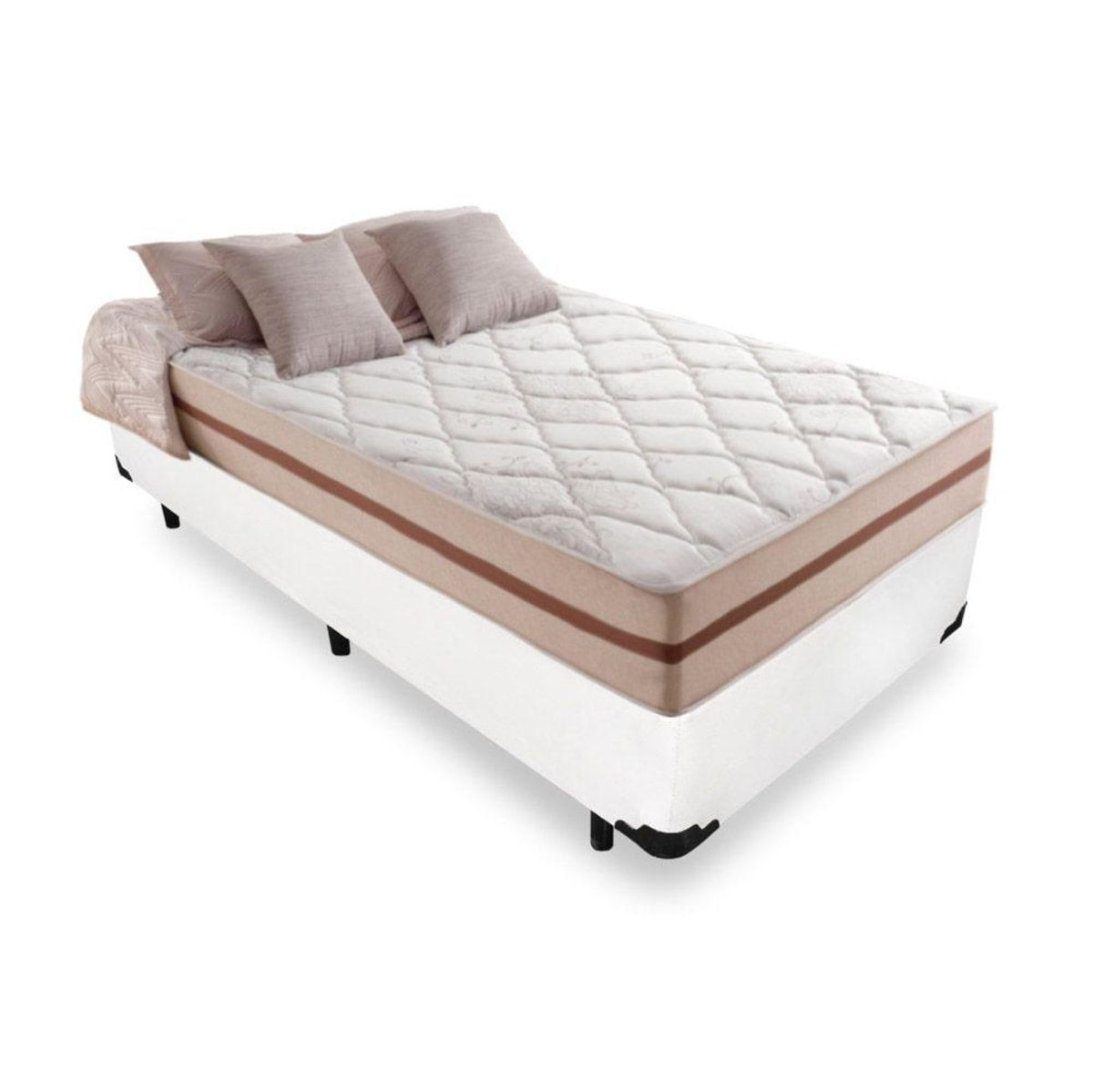 Cama Box Solteiro 88 Tecido Sintético Bra...