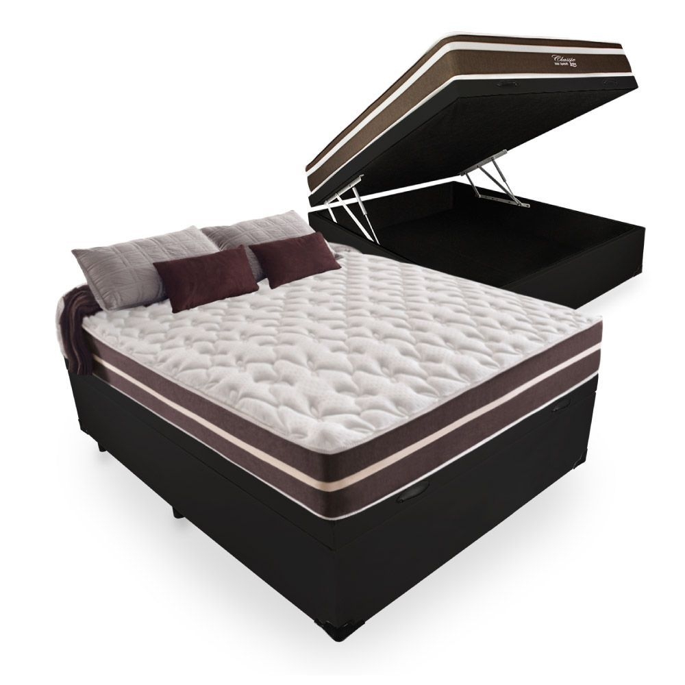 Cama Box Baú Viúva 128 Tecido Sintético P...