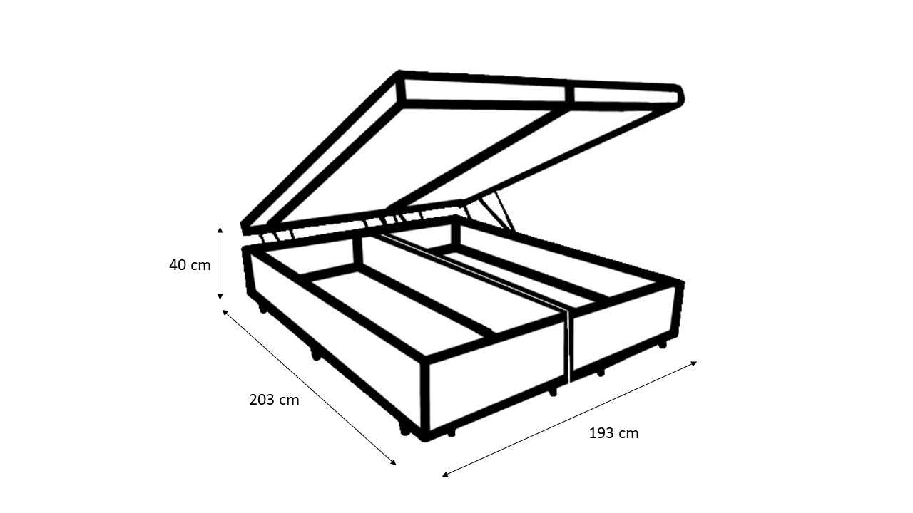 Cama Box Baú King 193 Bello Box - Tecido ...