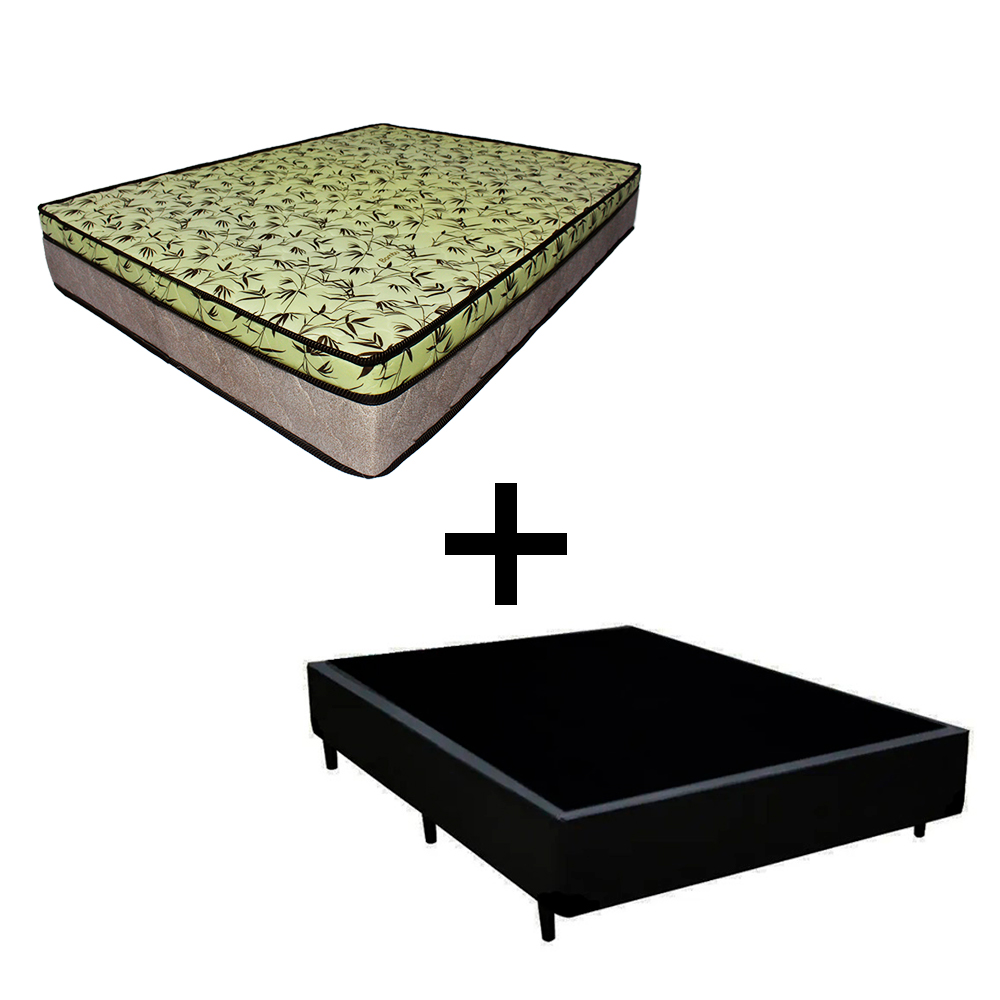 Cama Box Casal 138 Tecido Sintético Preto...