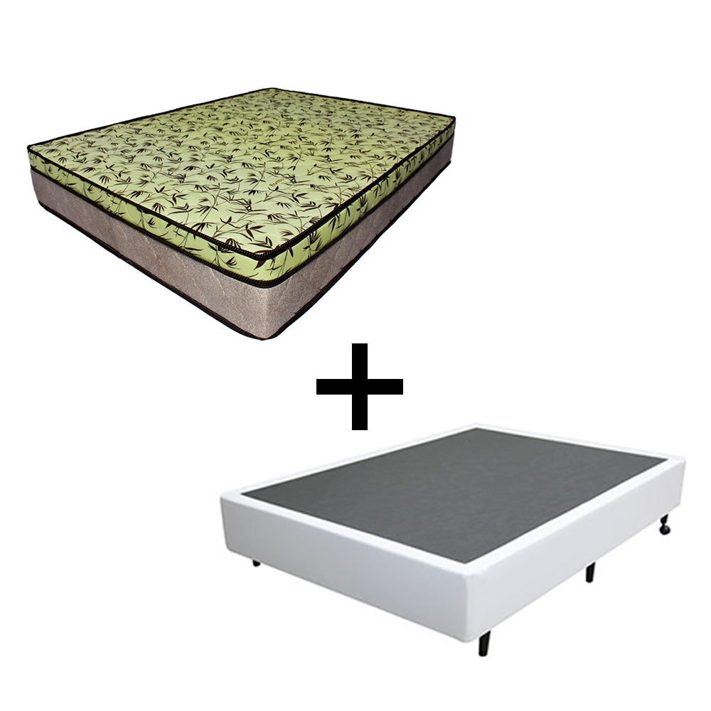 Cama Box Viúva Tecido Sintético Branco co...