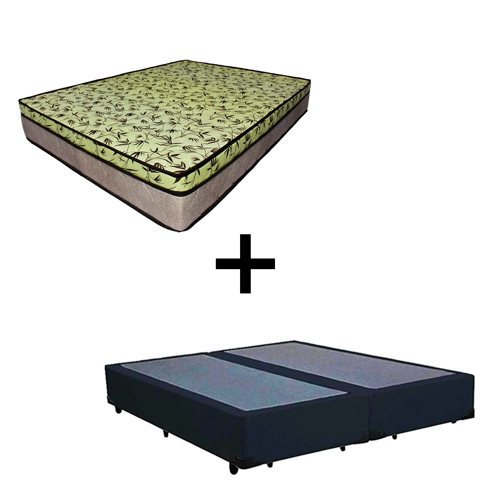 Cama Box Queen 158 Tecido Sintético Preto...