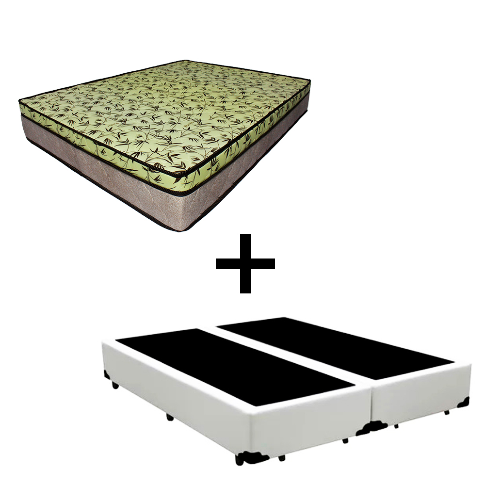 Cama Box Queen 158 Tecido Sintético Branc...