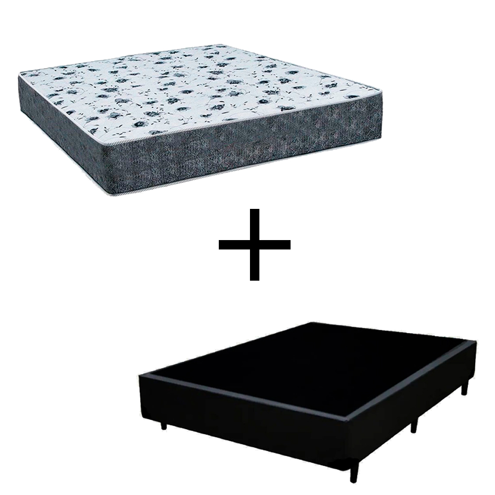 Cama Box Casal 138 Tecido Sintético Preto...