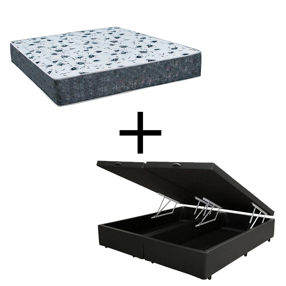 Cama Box Baú Casal 138 Bipartido Tecido S...
