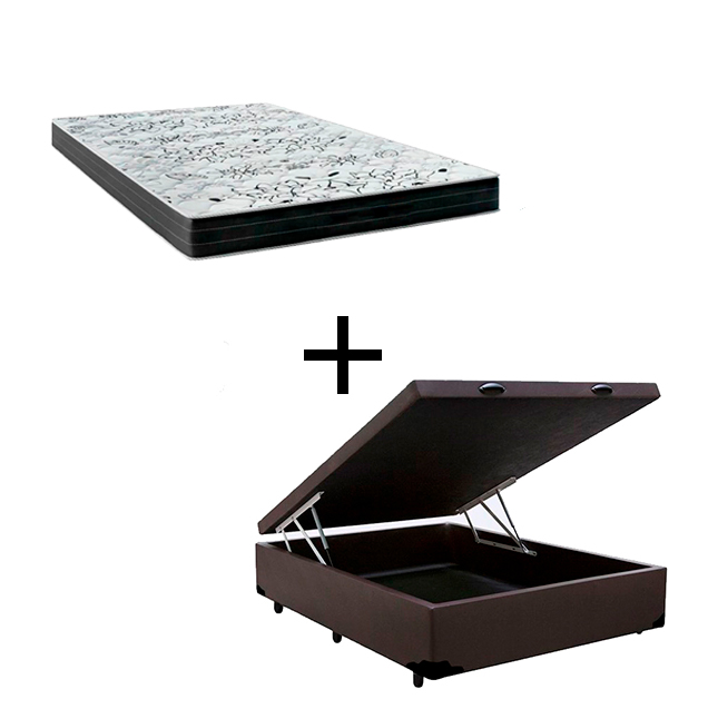 Cama Box Baú Casal 138 Tecido Sintético M...