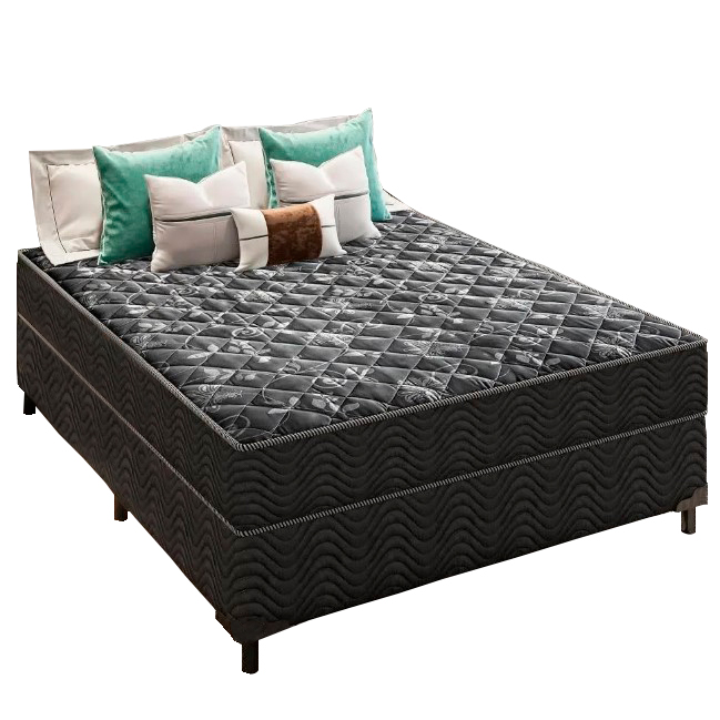 Cama Box Casal 138 Matelassê Onda com Col...