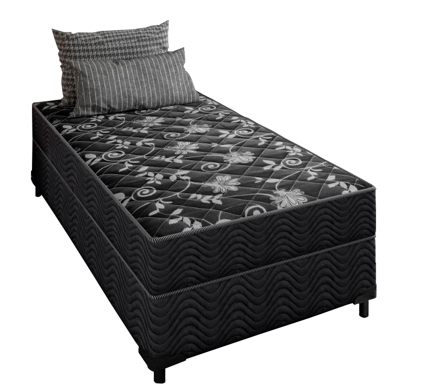 Cama Box Solteiro 88 Matelassê Onda com C...