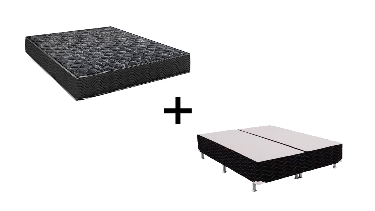 Cama Box Queen 158 Bipartido Matelassê On...