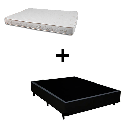 Cama Box Casal 138 Tecido Sintético Preto...