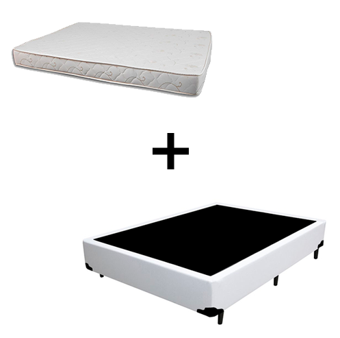 Cama Box Casal 138 Tecido Sintético Branc...