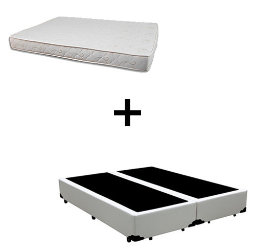 Cama Box King 193 Tecido Sintético Branco...