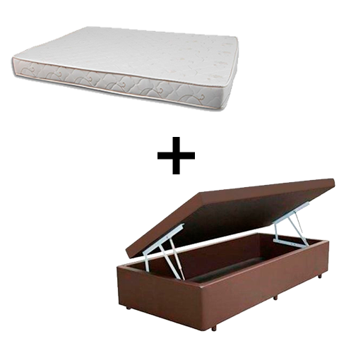 Cama Box Baú Solteiro 88 Tecido Sintético...