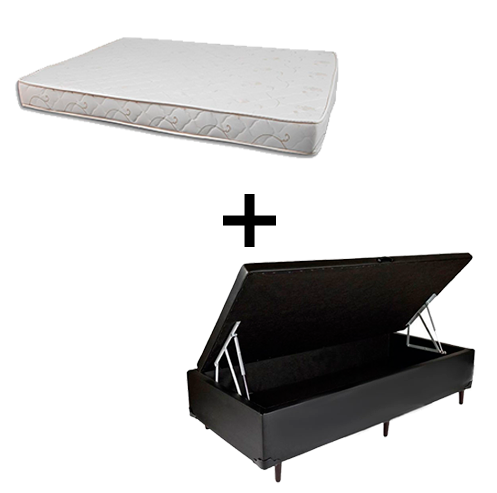 Cama Box Baú Solteiro 88 Tecido Sintético...
