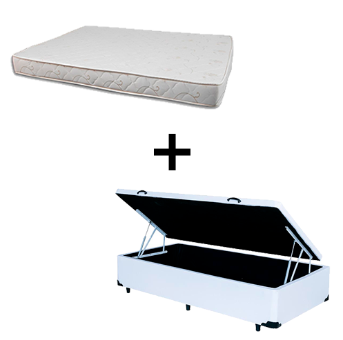 Cama Box Baú Solteiro 88 Tecido Sintético...