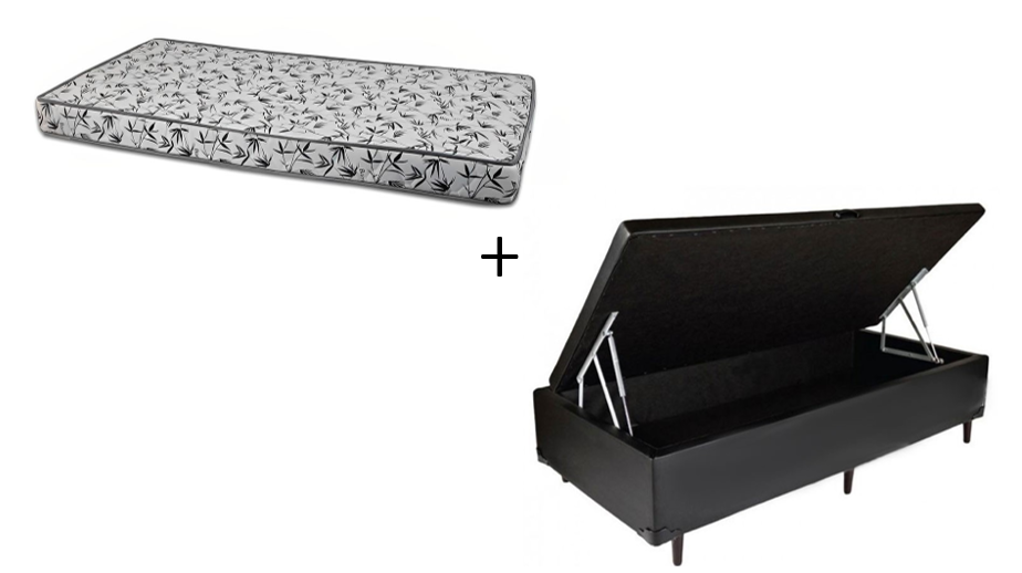 Cama Box Baú Solteiro 88 - Tecido Sintéti...