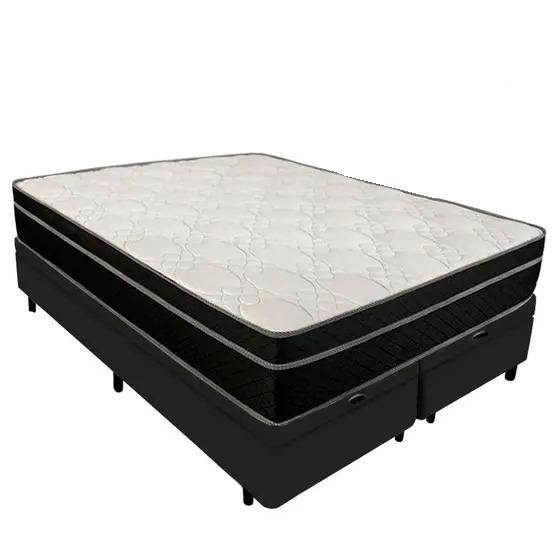 Cama Box Baú Queen 158 Bipartido - Tecido...