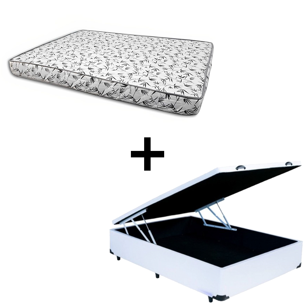 Cama Box Baú Casal 138 - Tecido Sintético...