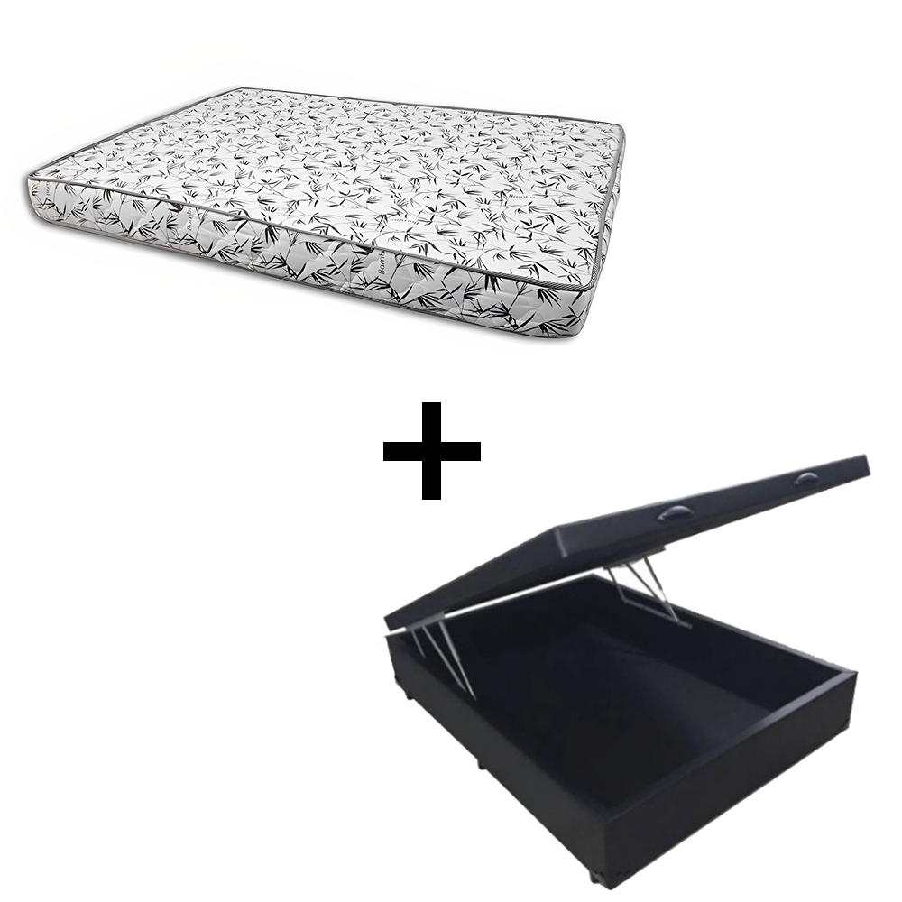 Cama Box Baú Casal 138 - Tecido Sintético...