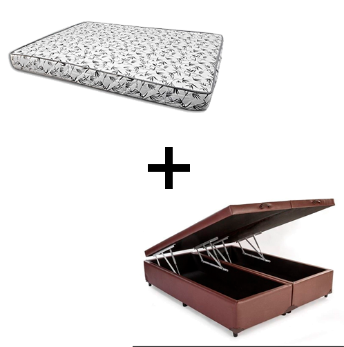 Cama Box Baú Queen 158 - Tecido Sintético...