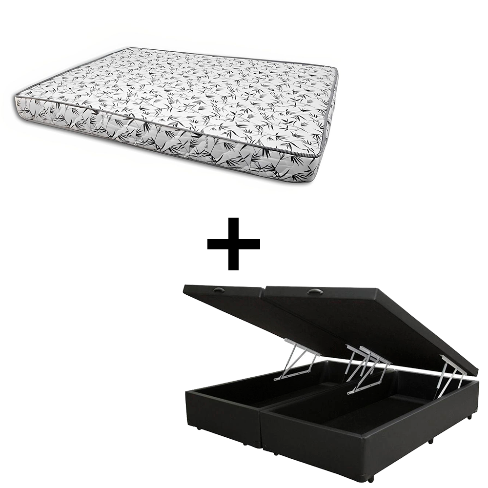 Cama Box Baú King 193 - Tecido Sintético ...