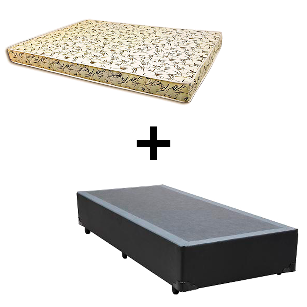 Cama Box Solteiro - Tecido Sintético Pret...