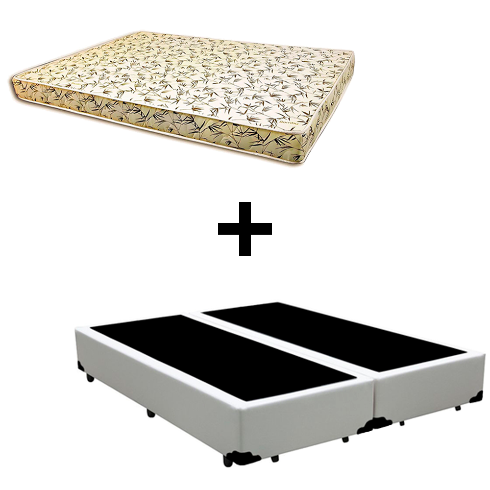 Cama Box Casal Bipartido - Tecido Sintéti...
