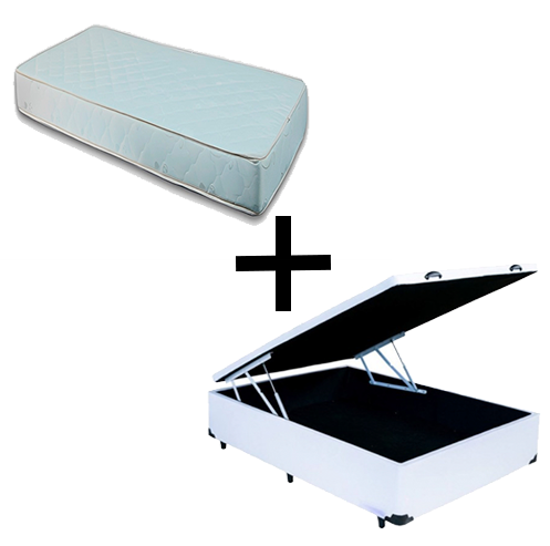 Cama Baú Box Viúva 128 - Tecido Sintético...