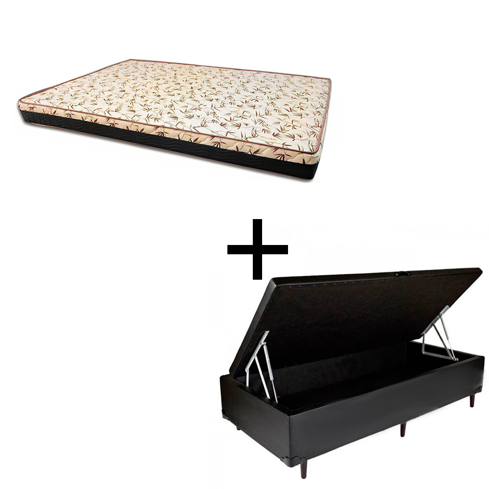 Cama Box Baú Solteiro 88 Tecido Sintético...