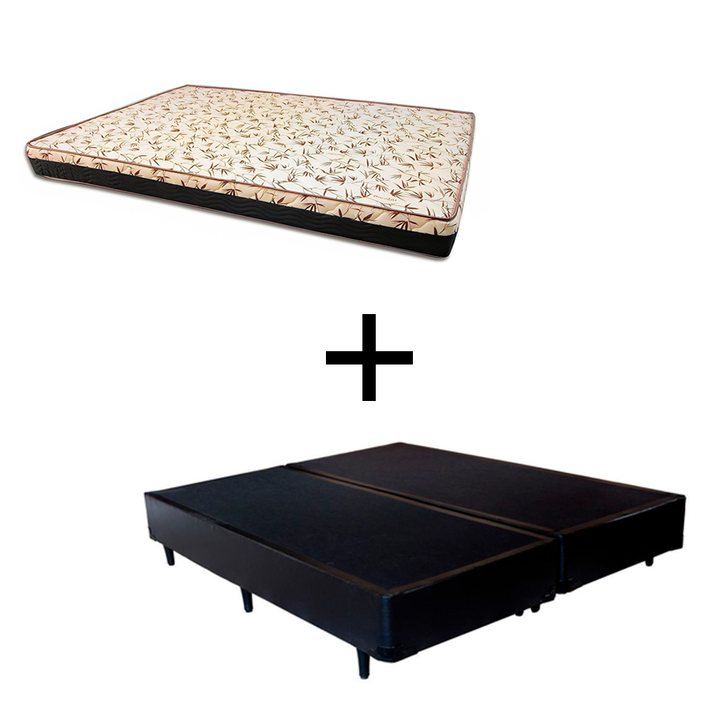Cama Box Casal 138 Bipartido Tecido Sinté...