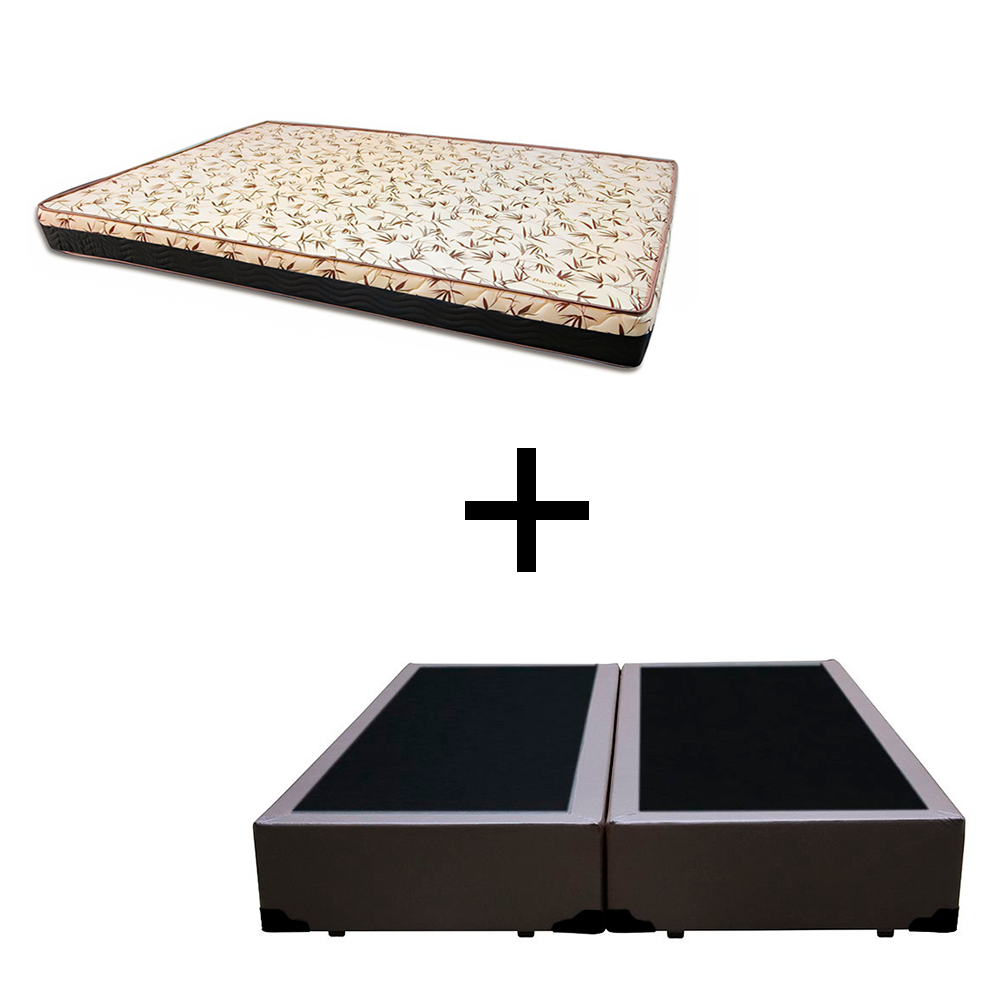 Cama Box Casal 138 Bipartido Tecido Sinté...