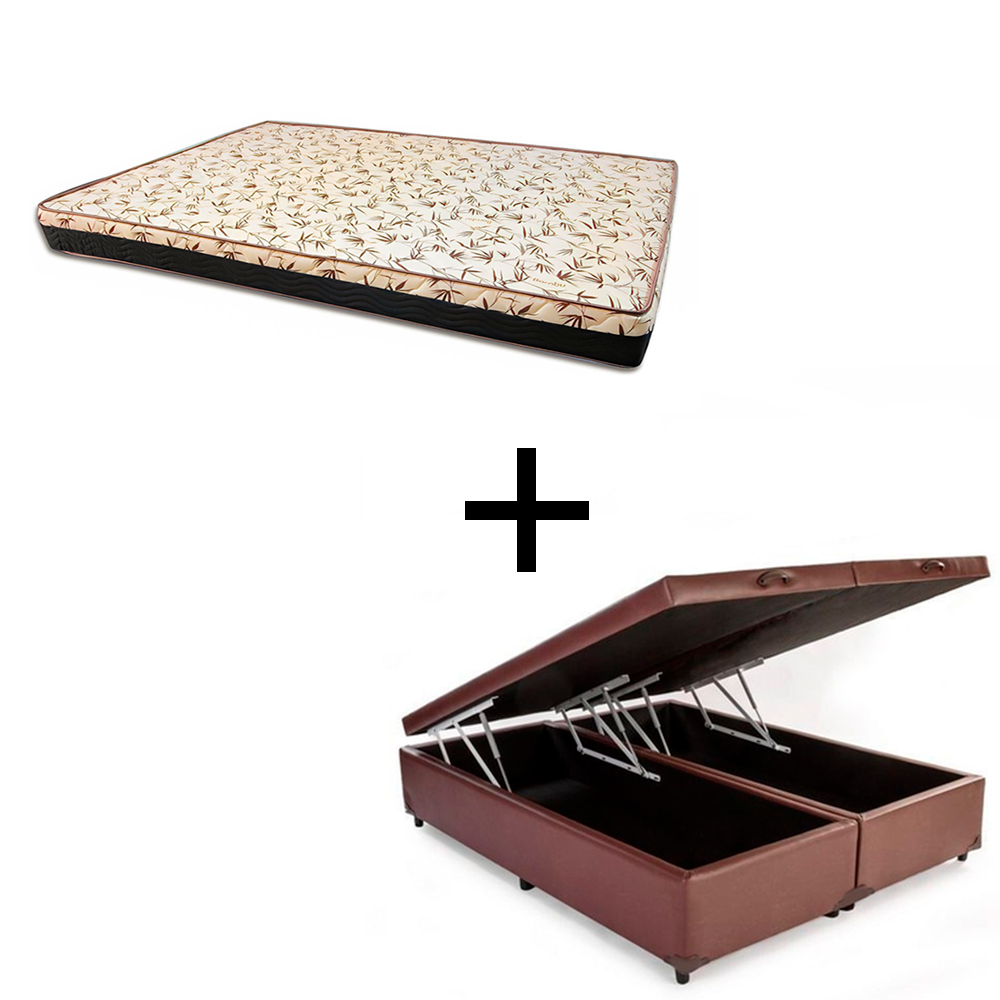 Cama Box Baú Queen 158 Tecido Sintético M...