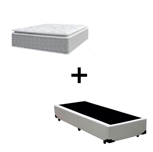Cama Box Solteiro 88 Sintetico Branco com...