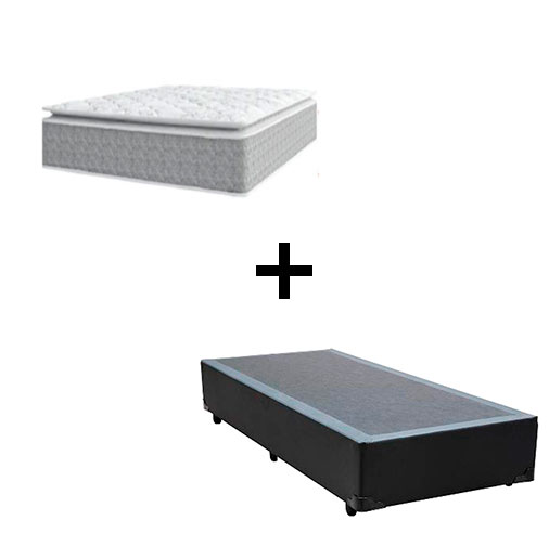 Cama Box Solteiro 88 Sintetico Preto com ...
