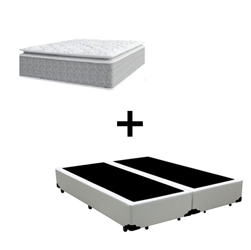 Cama Box Casal 138 Bipartido Tecido Sinté...