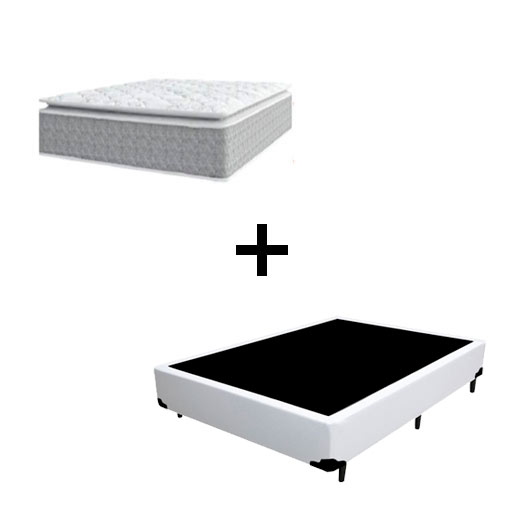Cama Box Viúva 128 Tecido Sintético Branc...