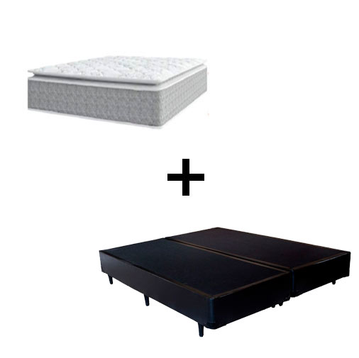 Cama Box Queen 158 Tecido Sintético Preto...