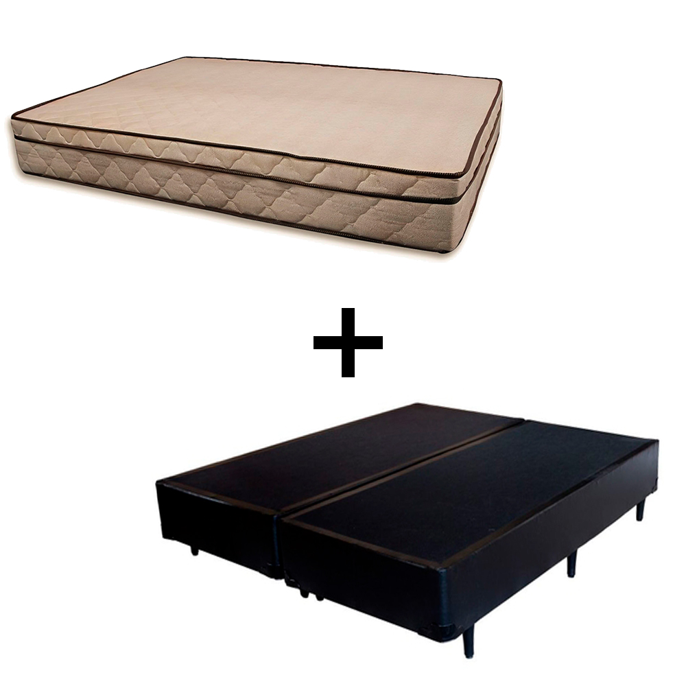 Cama Box King 193 Tecido Sintético Preto ...