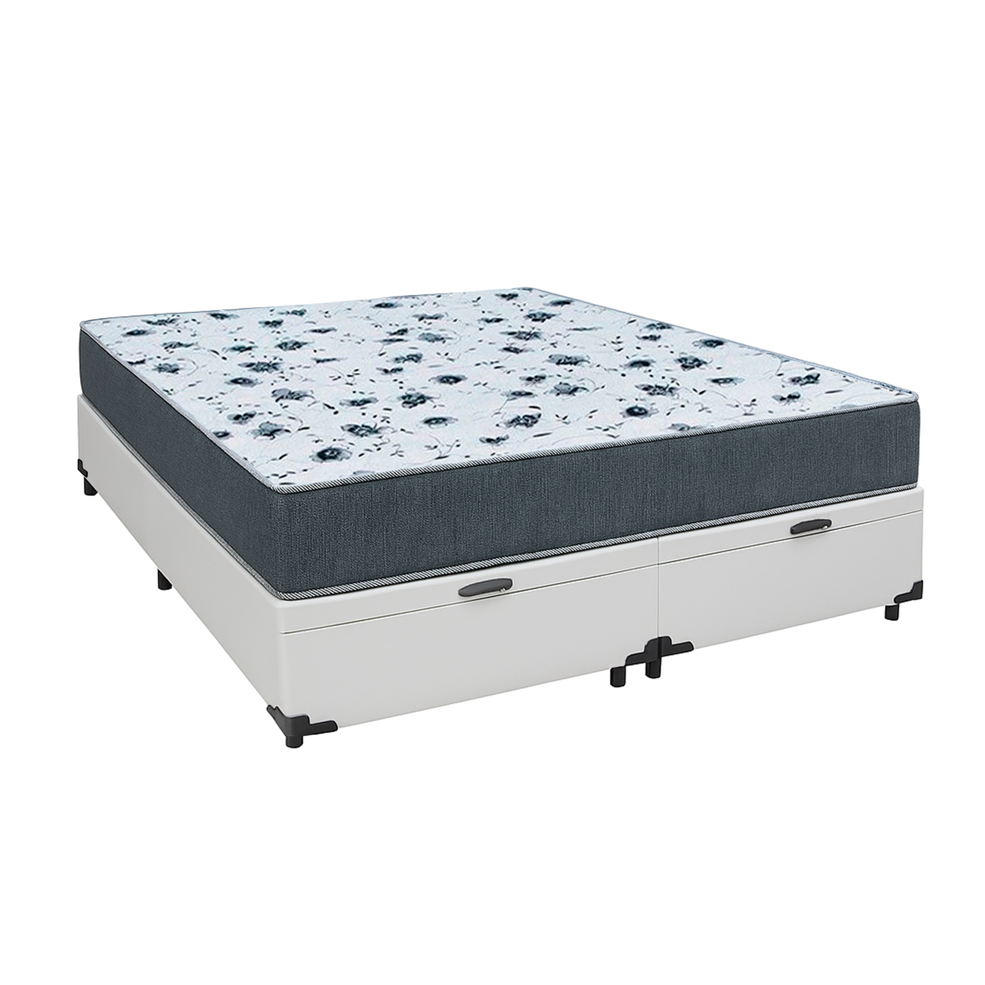 Cama Box Baú King 193 Tecido Sintético Br...
